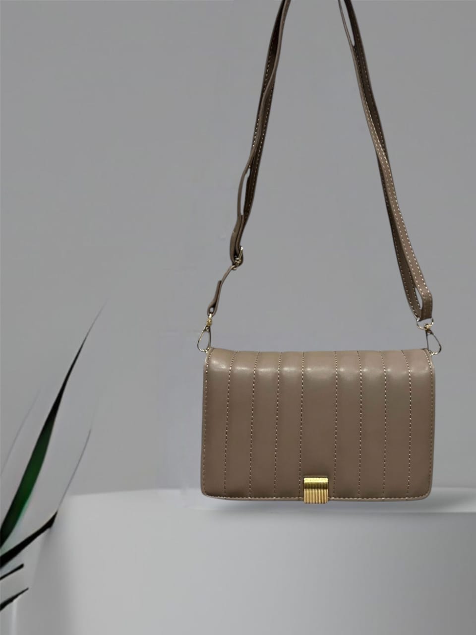 Beige Wallet Crossbody