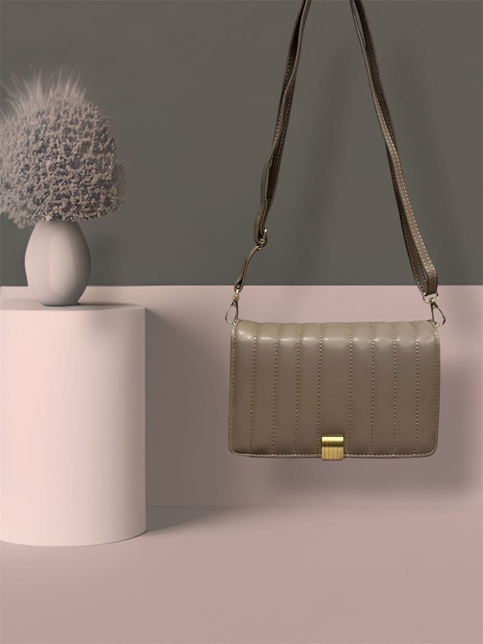 Beige Wallet Crossbody