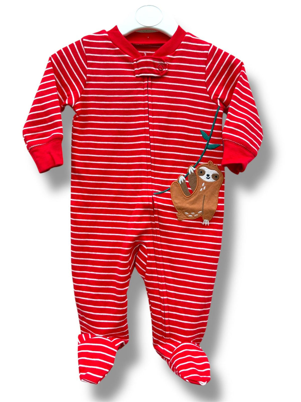 Cherry Sloth Snuggle Romper