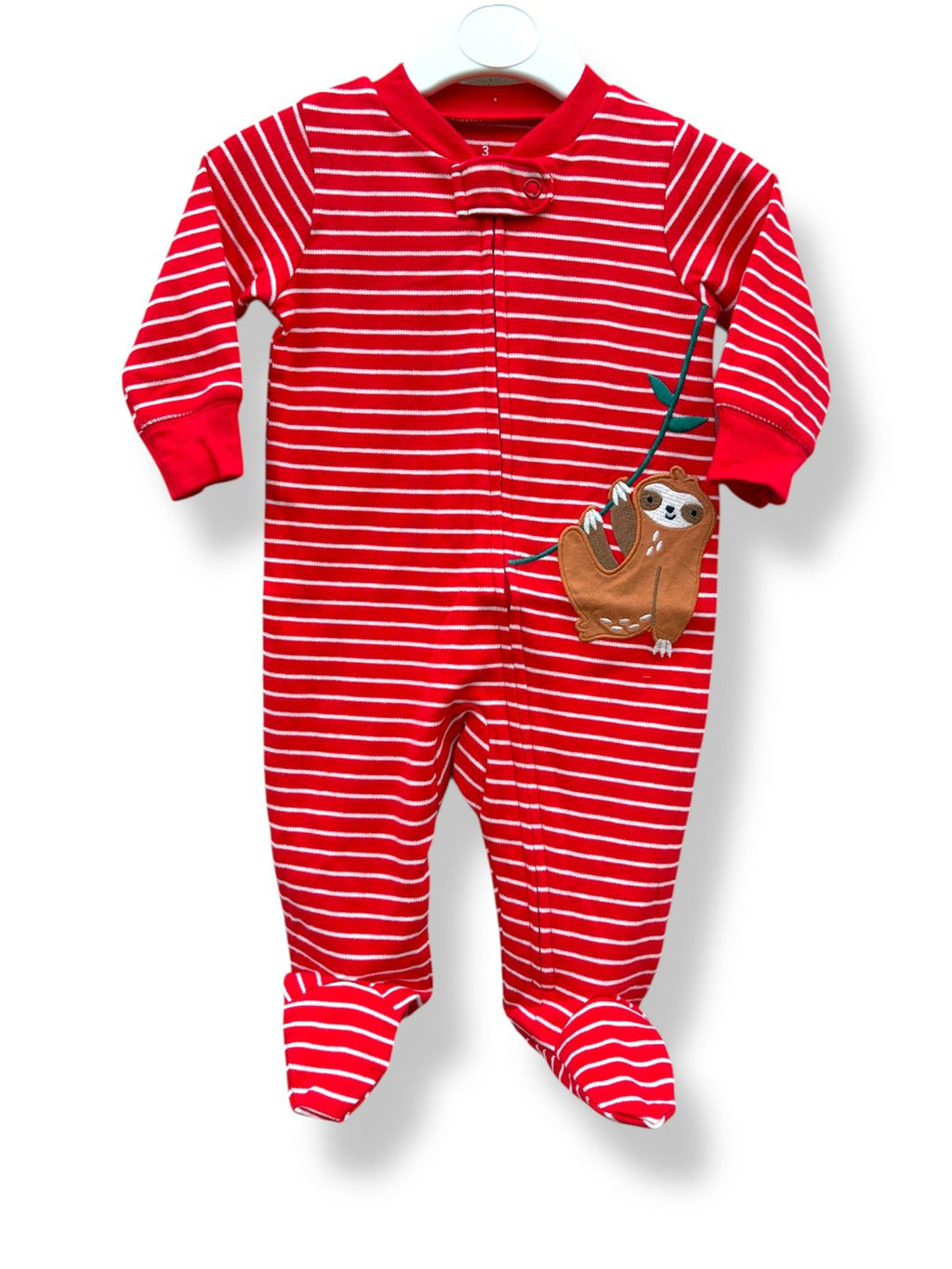 Cherry Sloth Snuggle Romper
