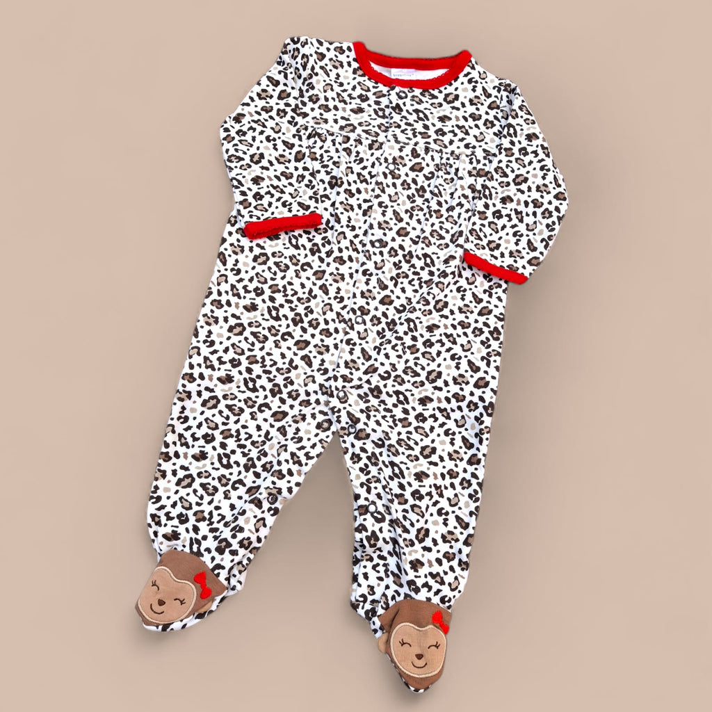 Leopard Print Cotton Baby Romper