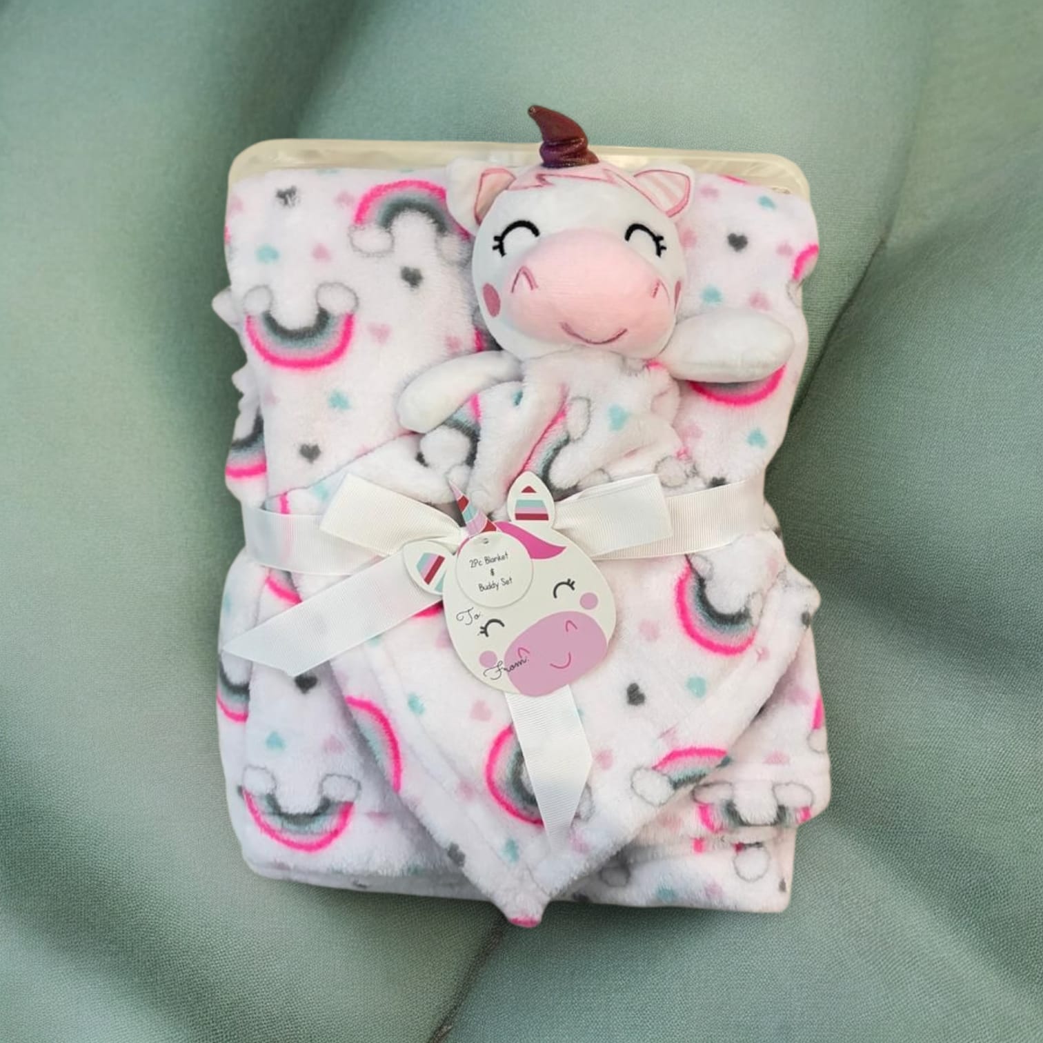 Unicorn Baby Blanket & Plush Toy Set