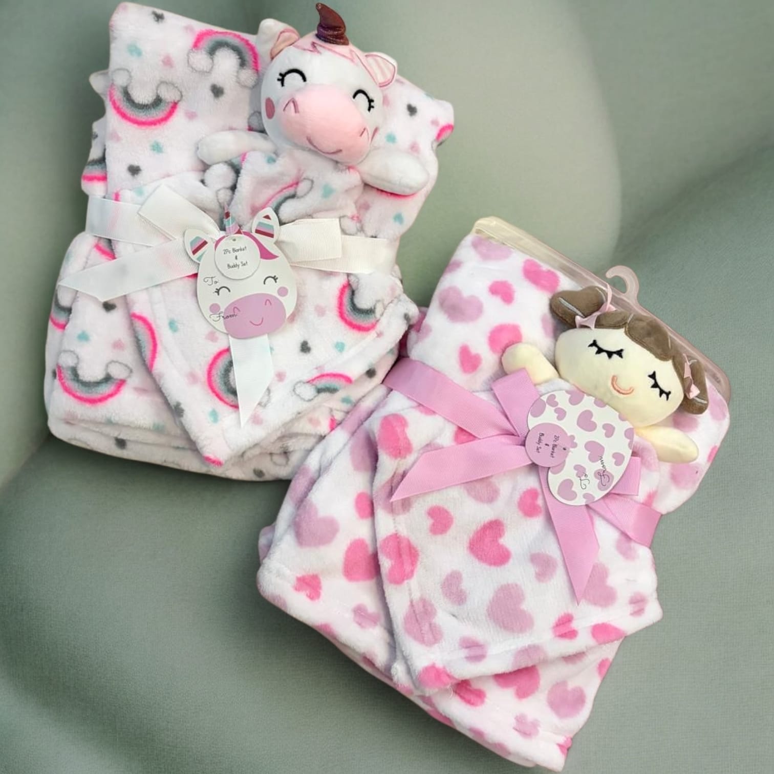 Unicorn Baby Blanket & Plush Toy Set
