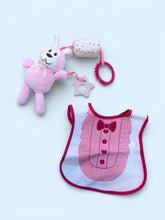 Load image into Gallery viewer, Little Bunny Baby Bib &amp; Toy Set
