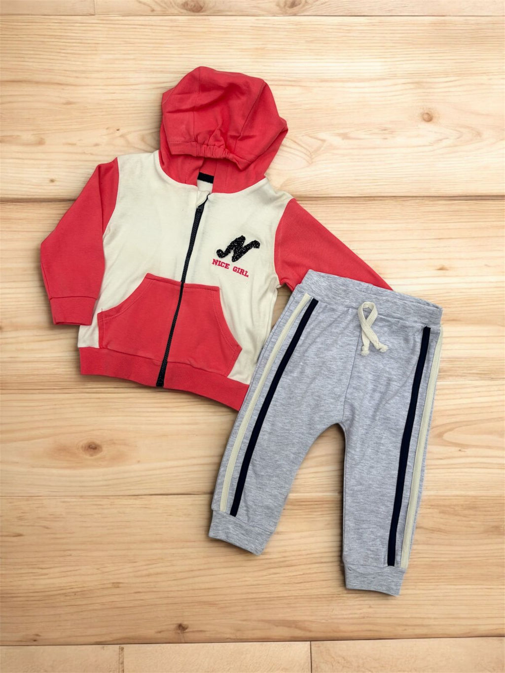 Nice Girl Sporty Hoodie & Jogger Set