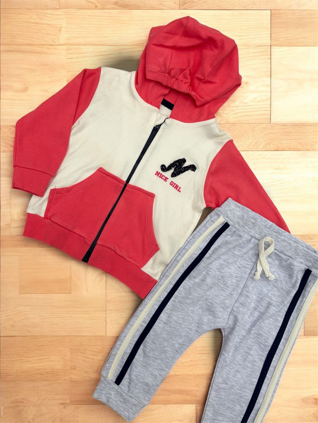 Nice Girl Sporty Hoodie & Jogger Set