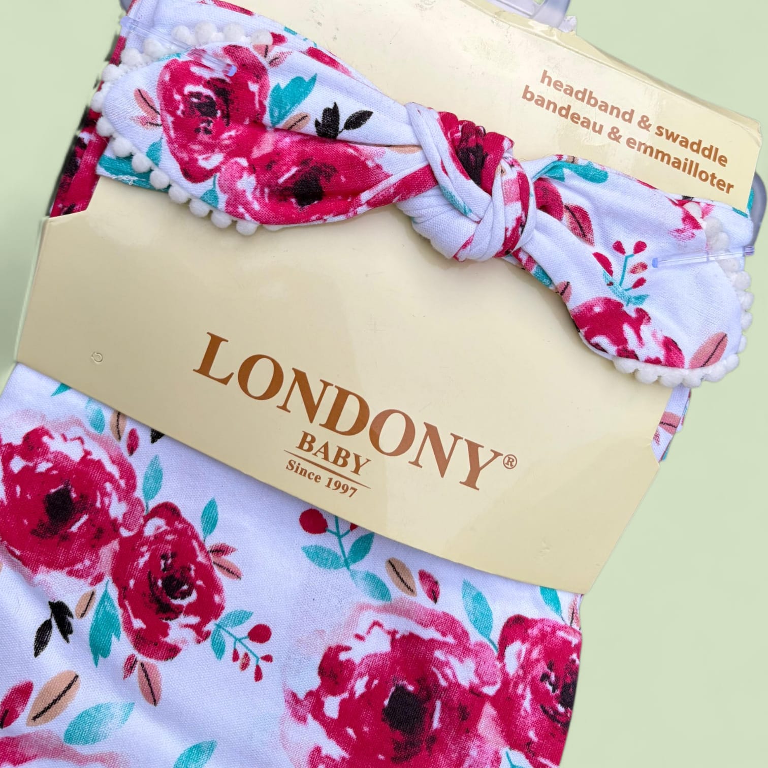 Baby Floral Swaddle & Headband Set newborn