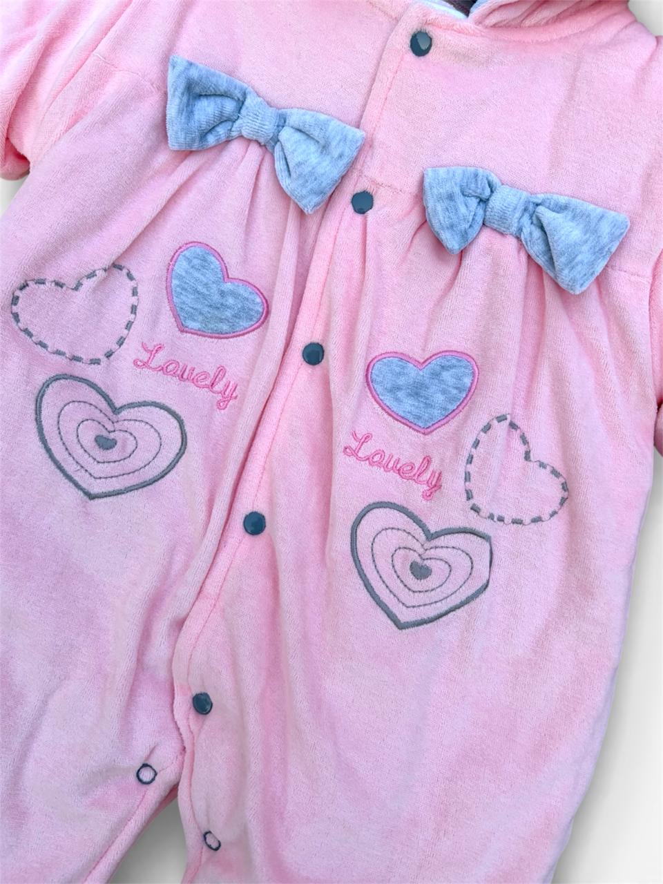 Pink Heart Baby Romper
