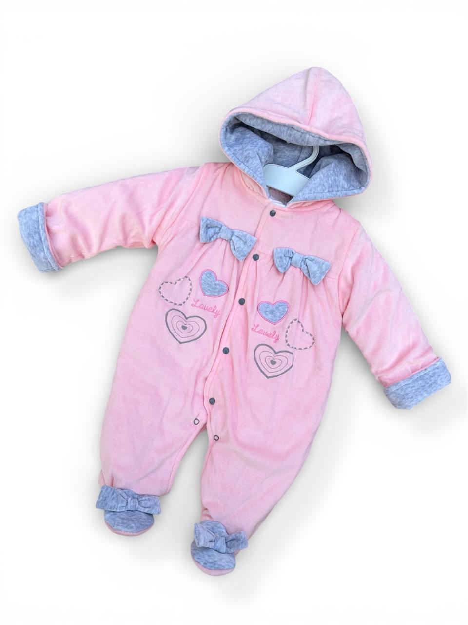 Pink Heart Baby Romper