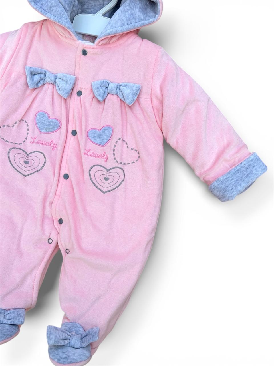 Pink Heart Baby Romper