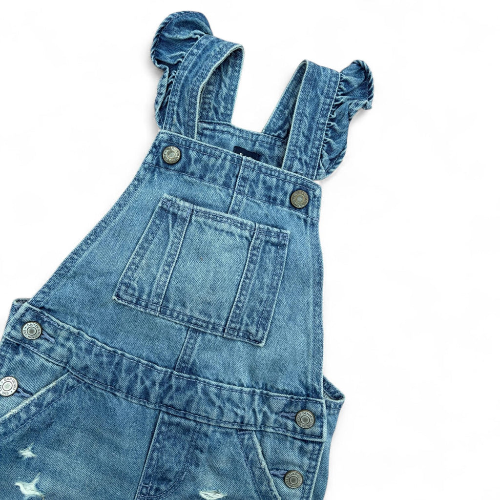 Cute Ruffle Strap Denim Baby Dungaree