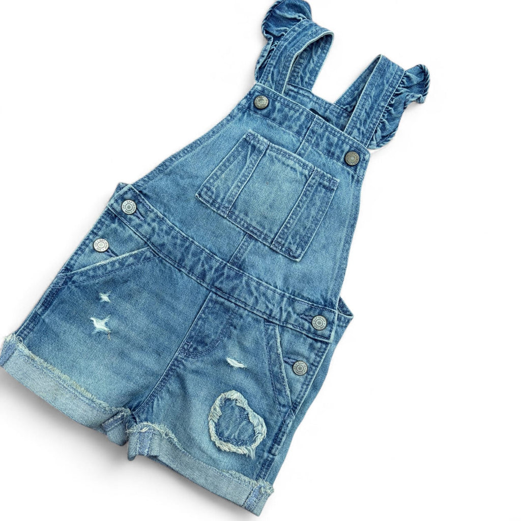 Cute Ruffle Strap Denim Baby Dungaree