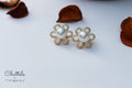 “ Floral Studs with Pearl" (Gold)
