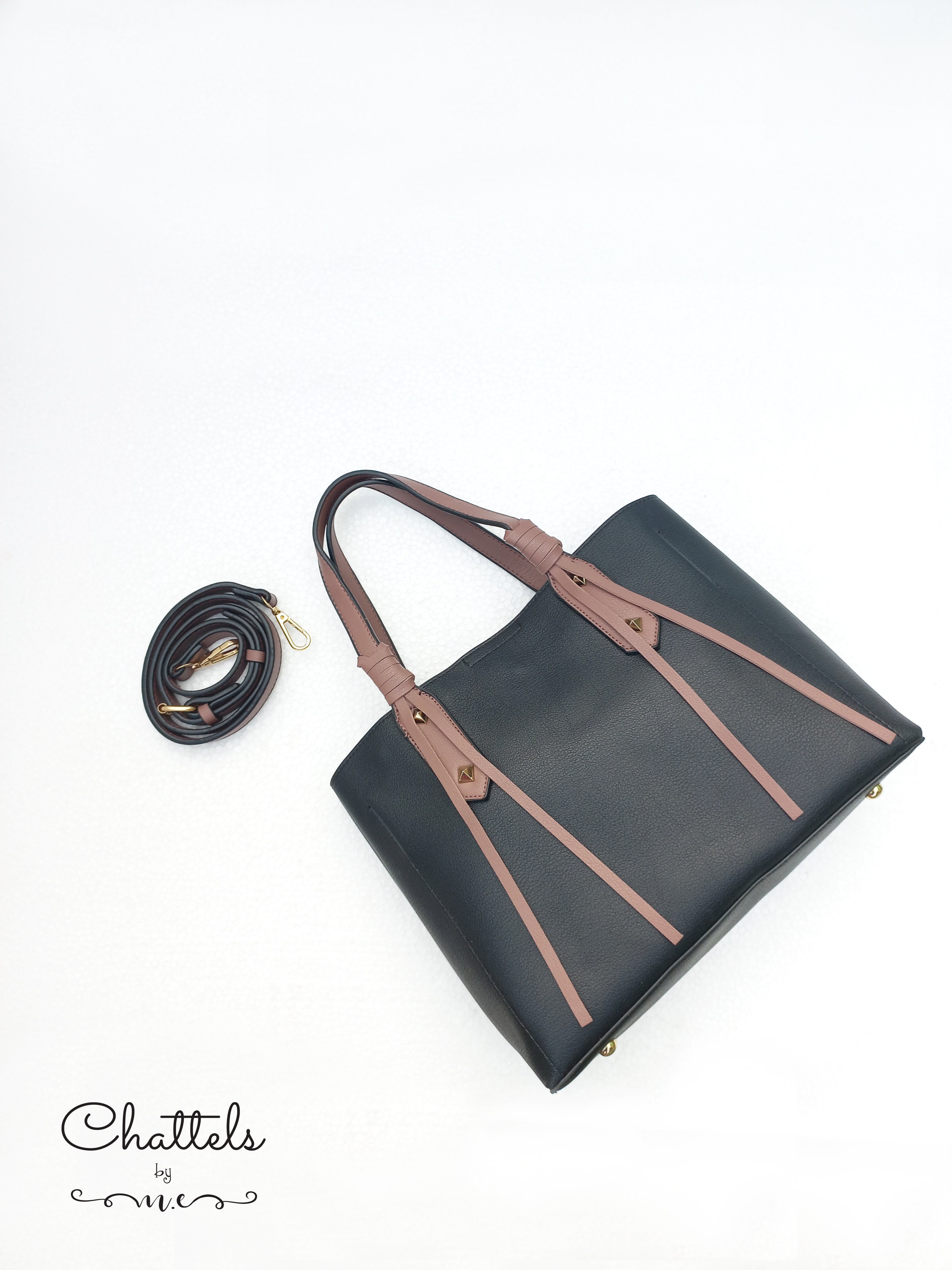 “Camellia Black Bag”
