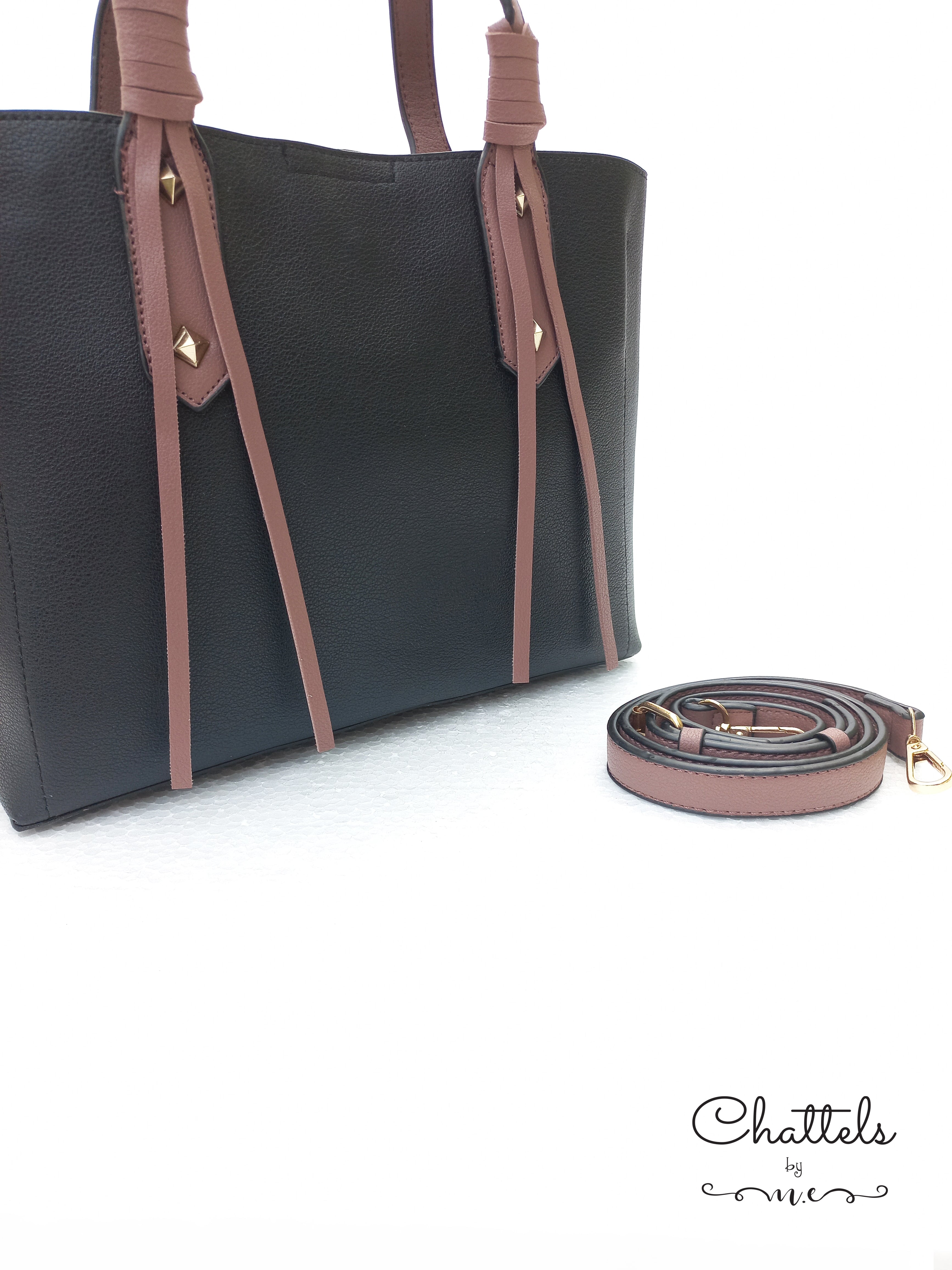 “Camellia Black Bag”