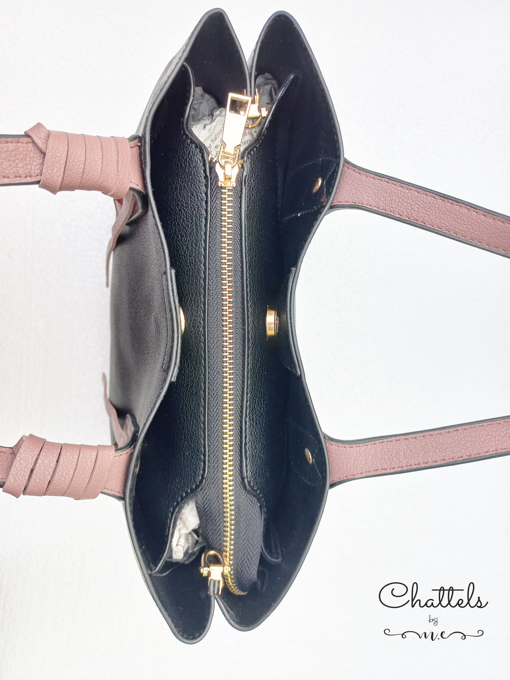“Camellia Black Bag”