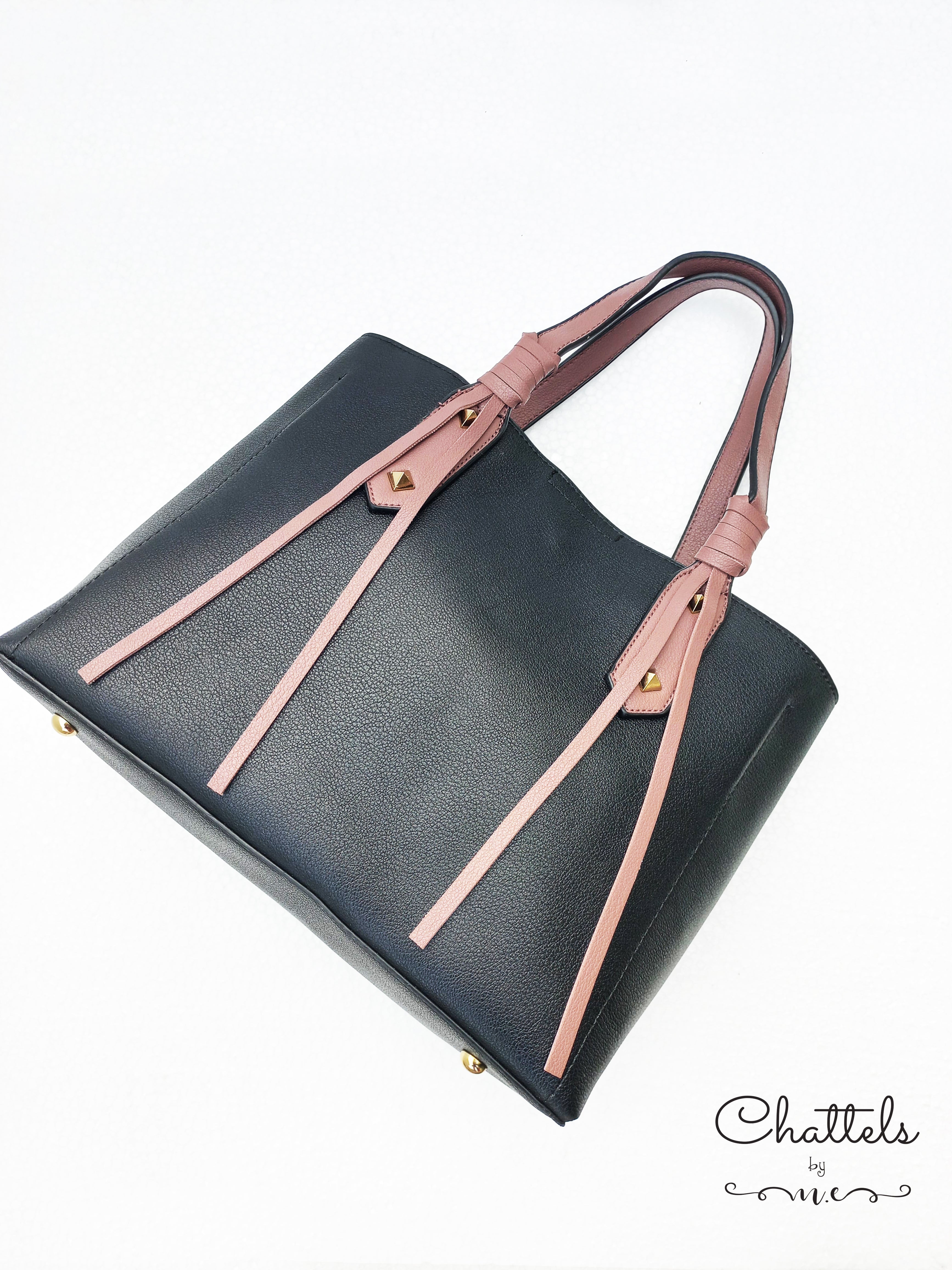 “Camellia Black Bag”