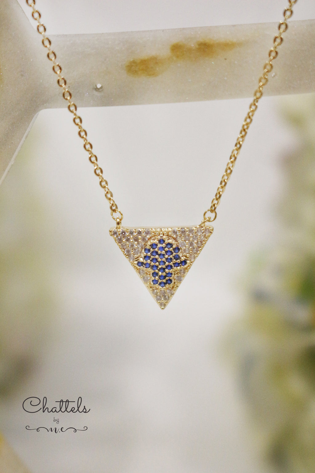 "Ethereal Triangle Necklace"