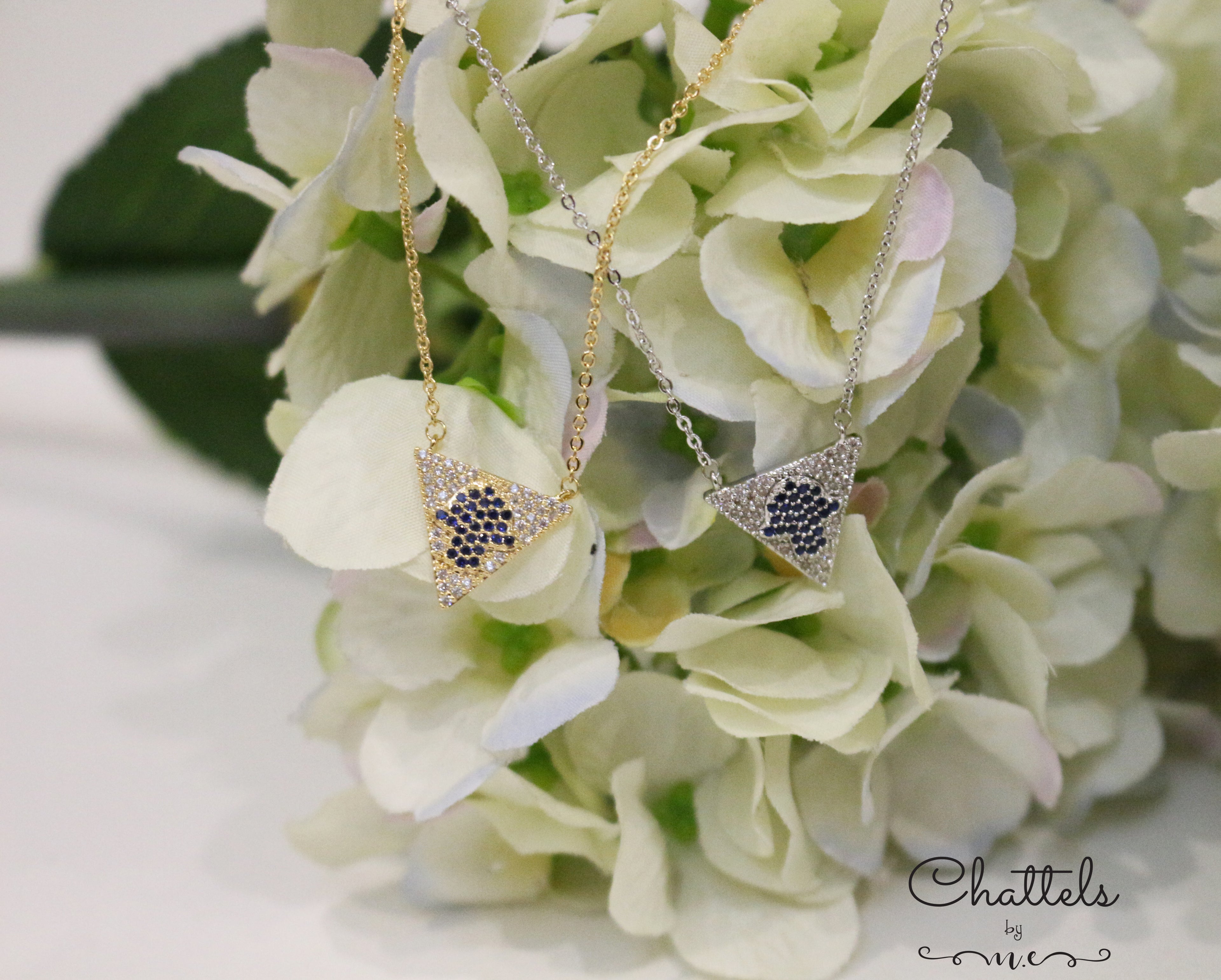 "Ethereal Triangle Necklace"