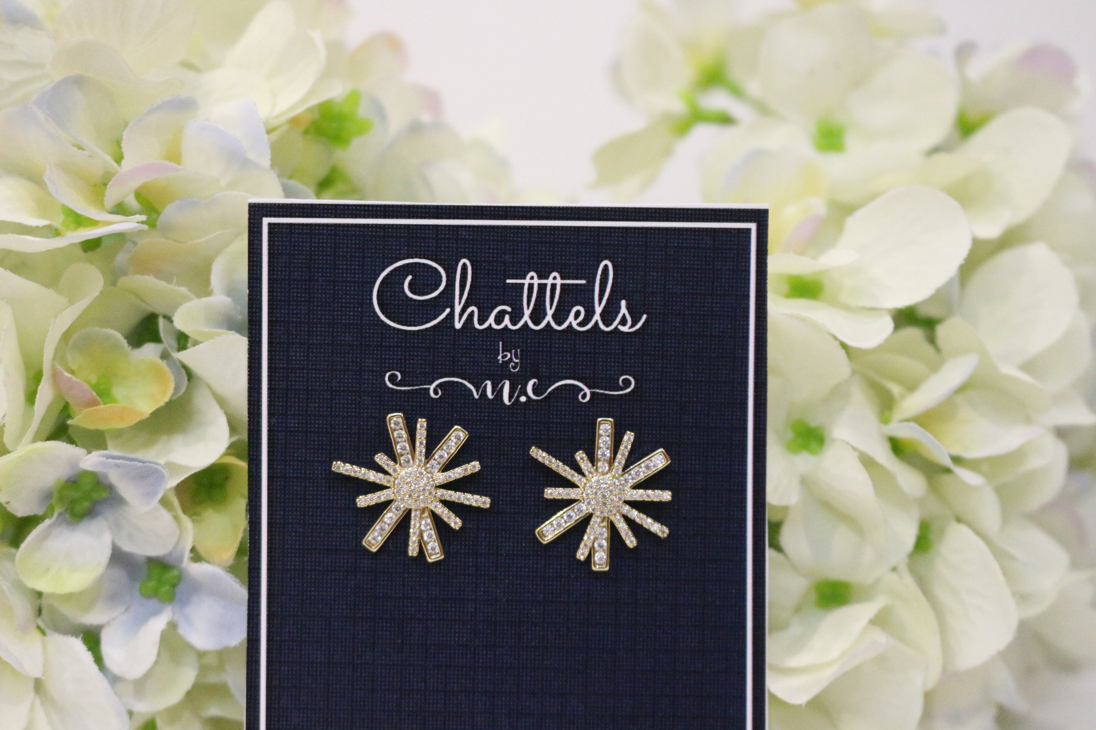 Flamboyant Stud Earrings (Gold)