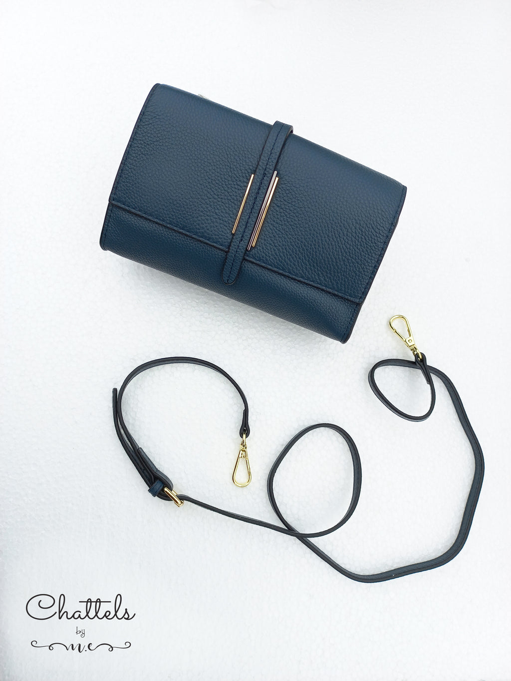 “Lou Mini Crossbody Bag” (Blue)