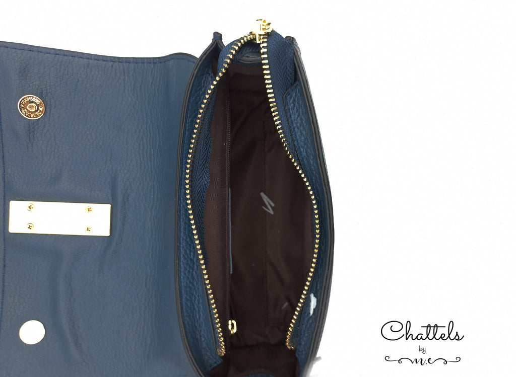 “Lou Mini Crossbody Bag” (Blue)