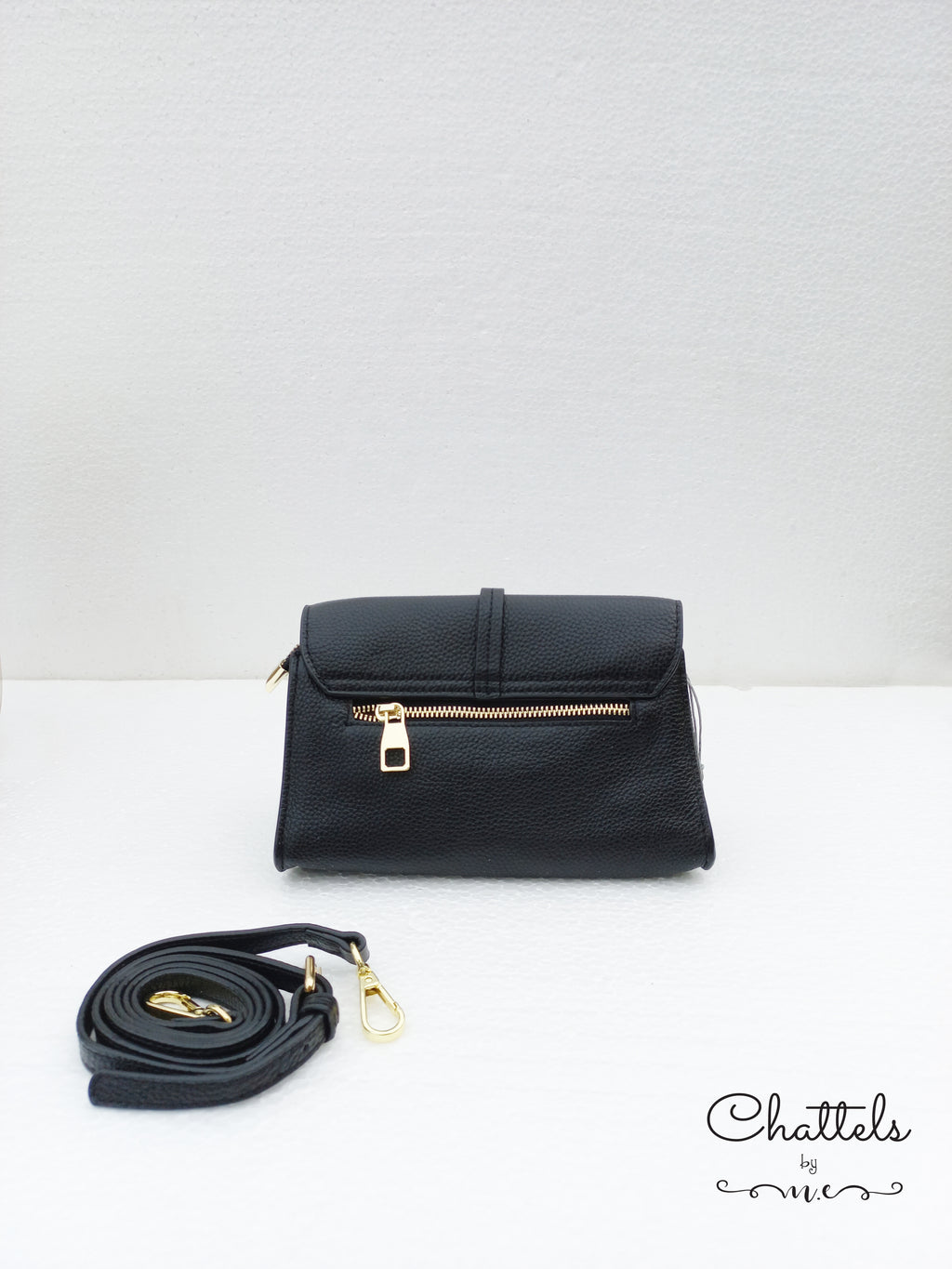 “Lou Mini Crossbody Bag” (Black)