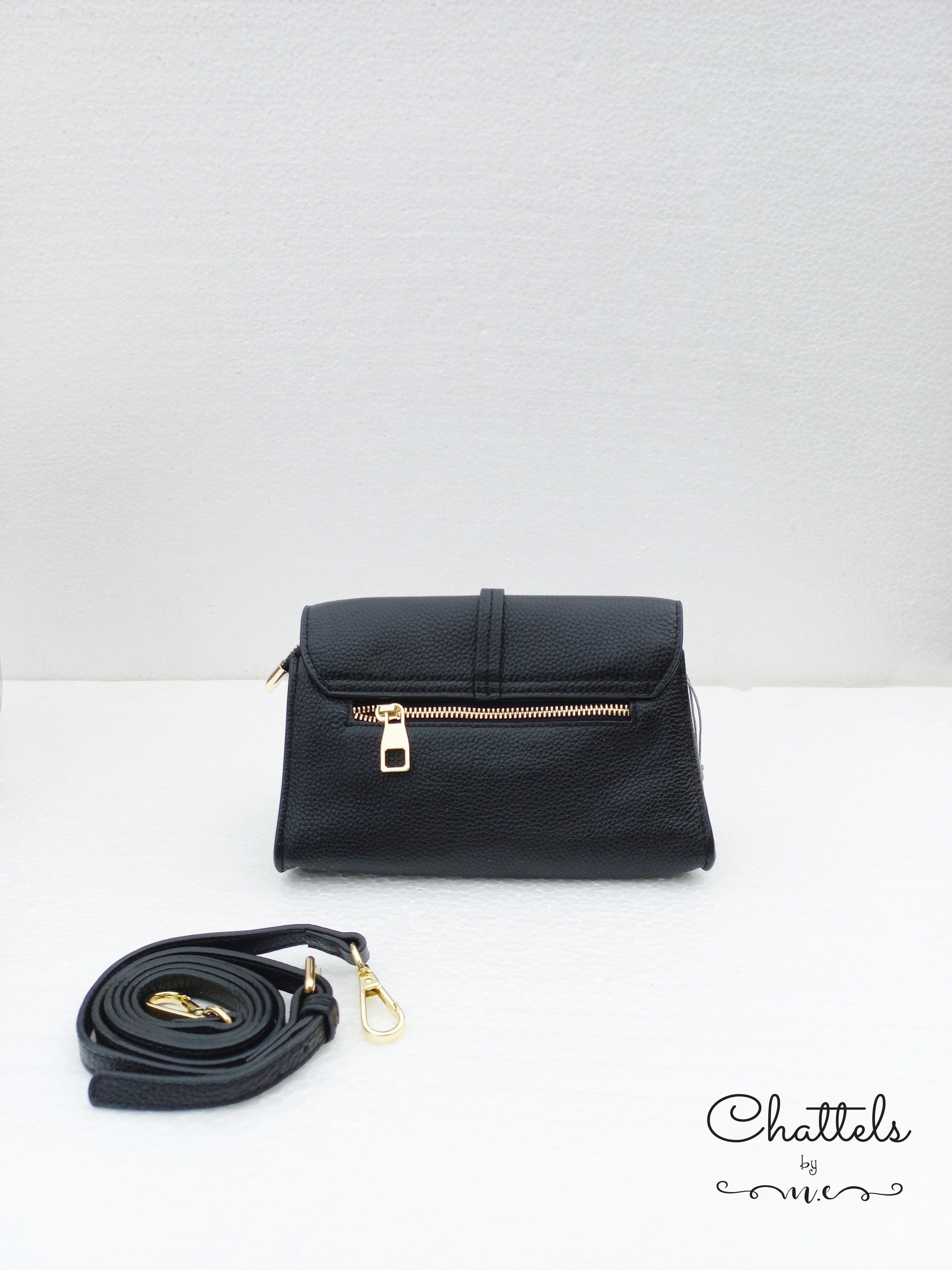 “Lou Mini Crossbody Bag” (Black)