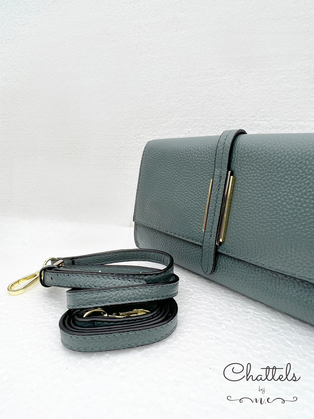 “Lou Mini Crossbody Bag” (Pea Green)