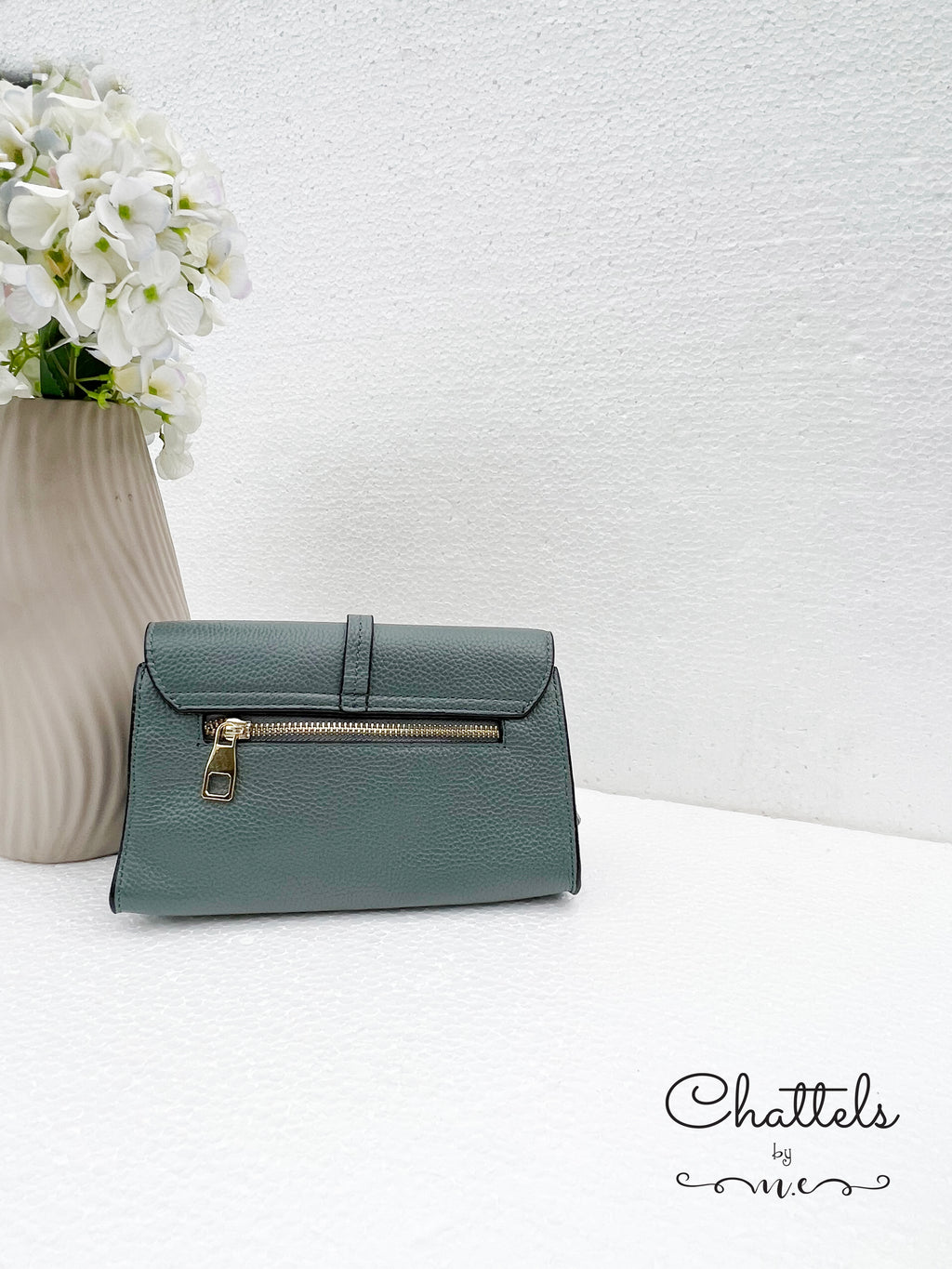 “Lou Mini Crossbody Bag” (Pea Green)