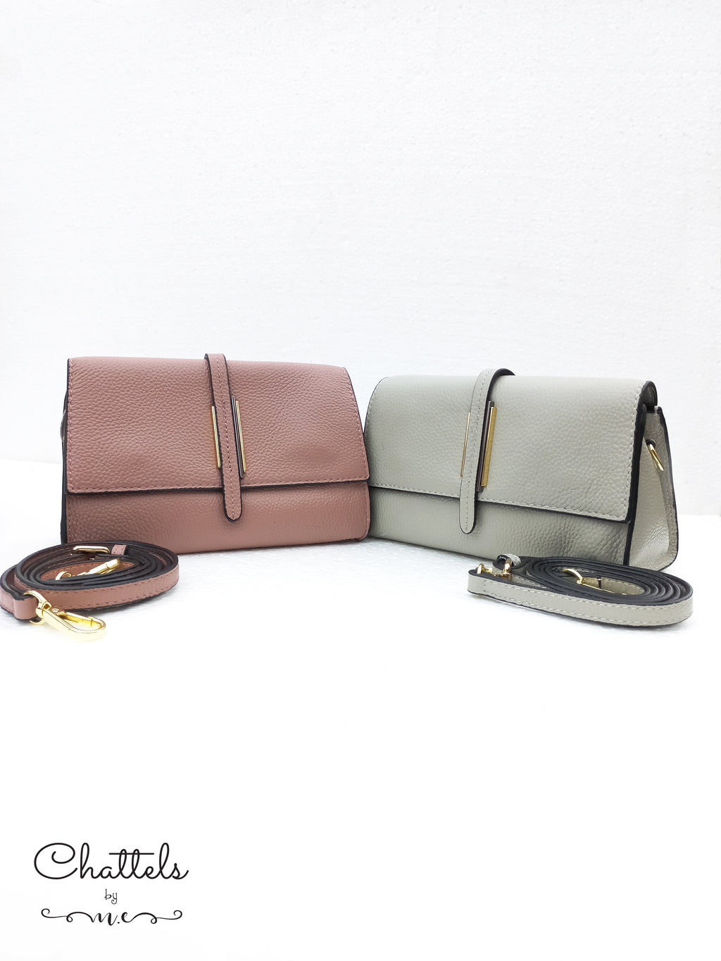 “Lou Mini Crossbody Bag” (Grey Green)