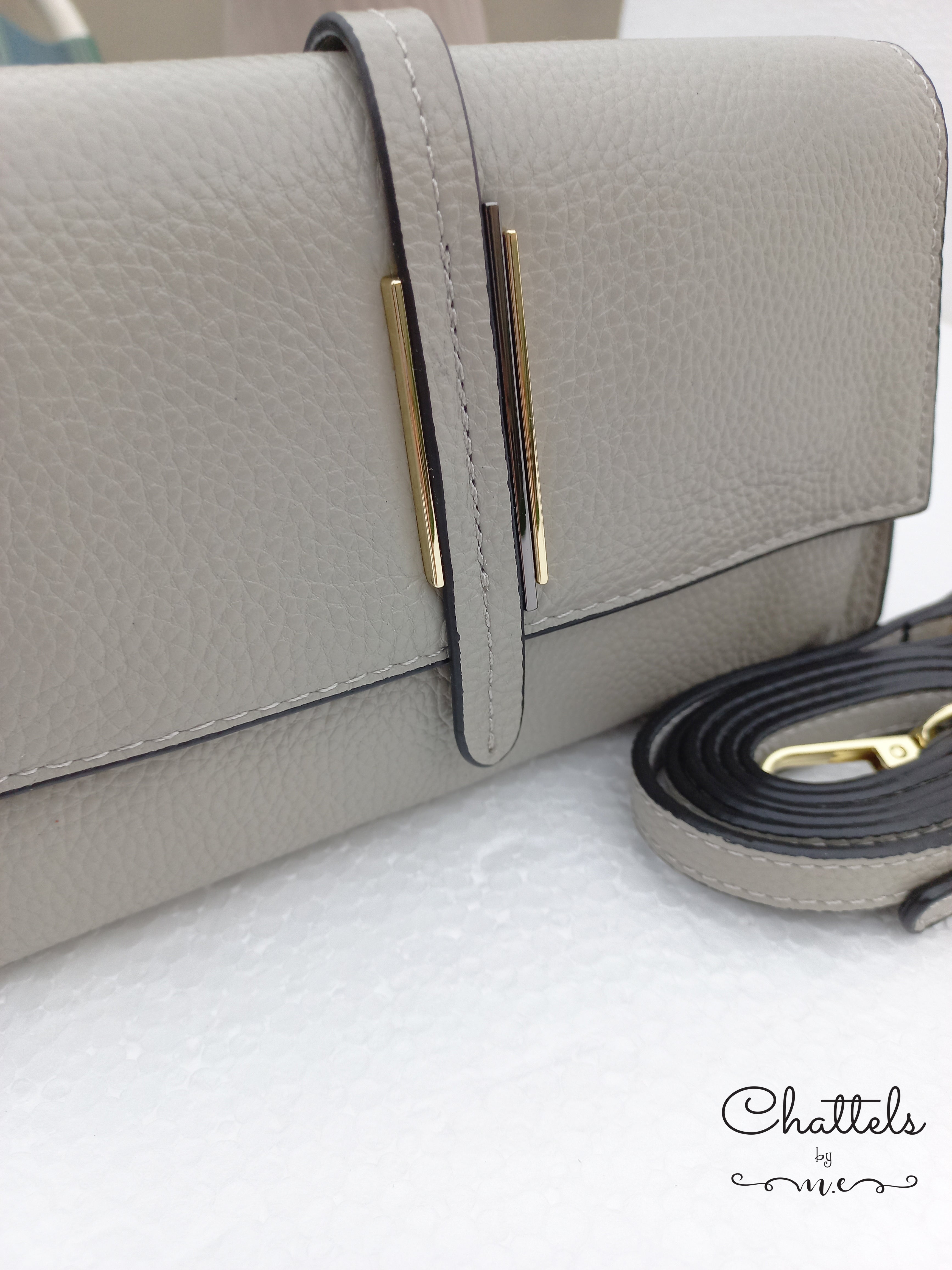 “Lou Mini Crossbody Bag” (Grey Green)