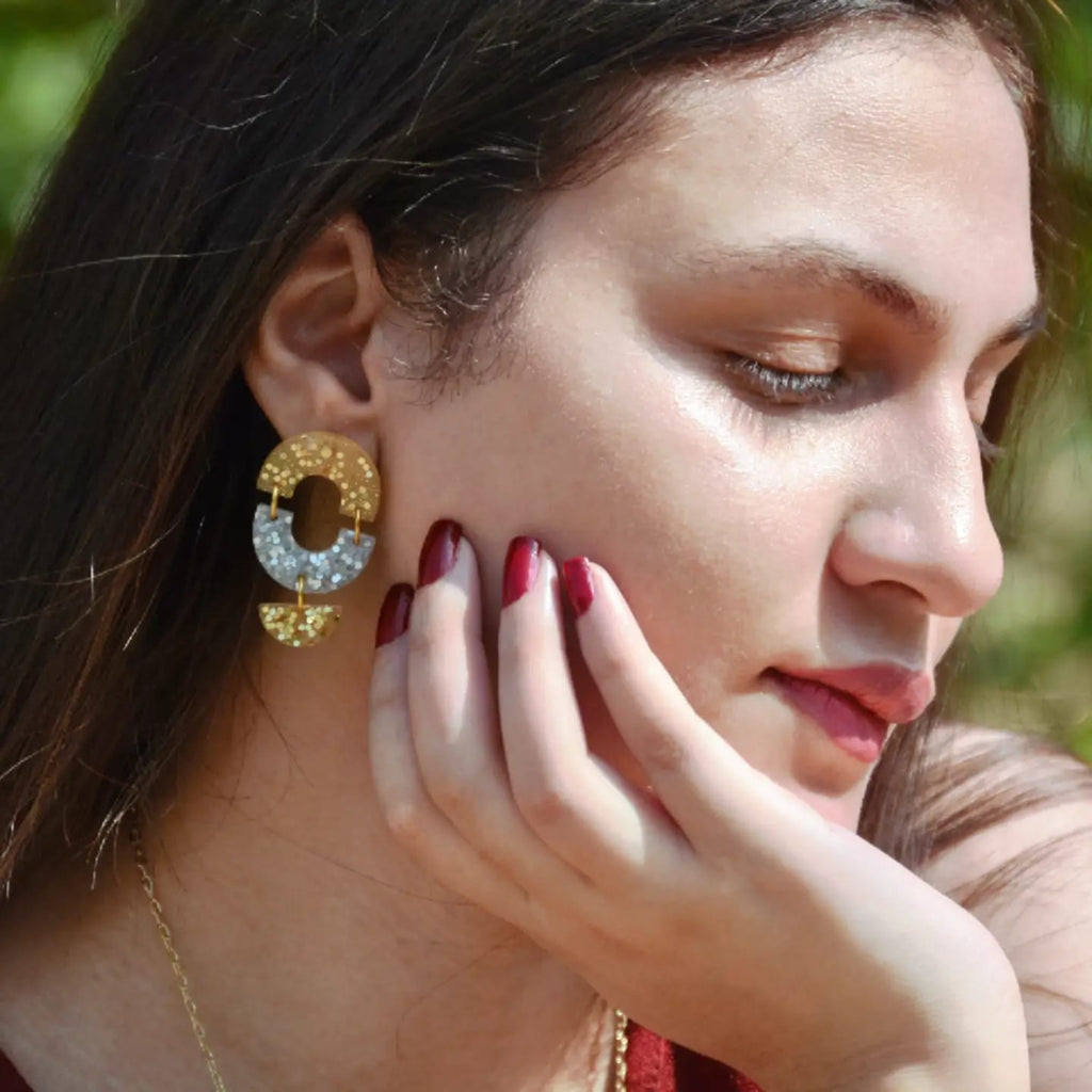 Gold Cemicircles jewellery – Ziandra Pakistan
