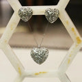 Silver Heart Pendant Set