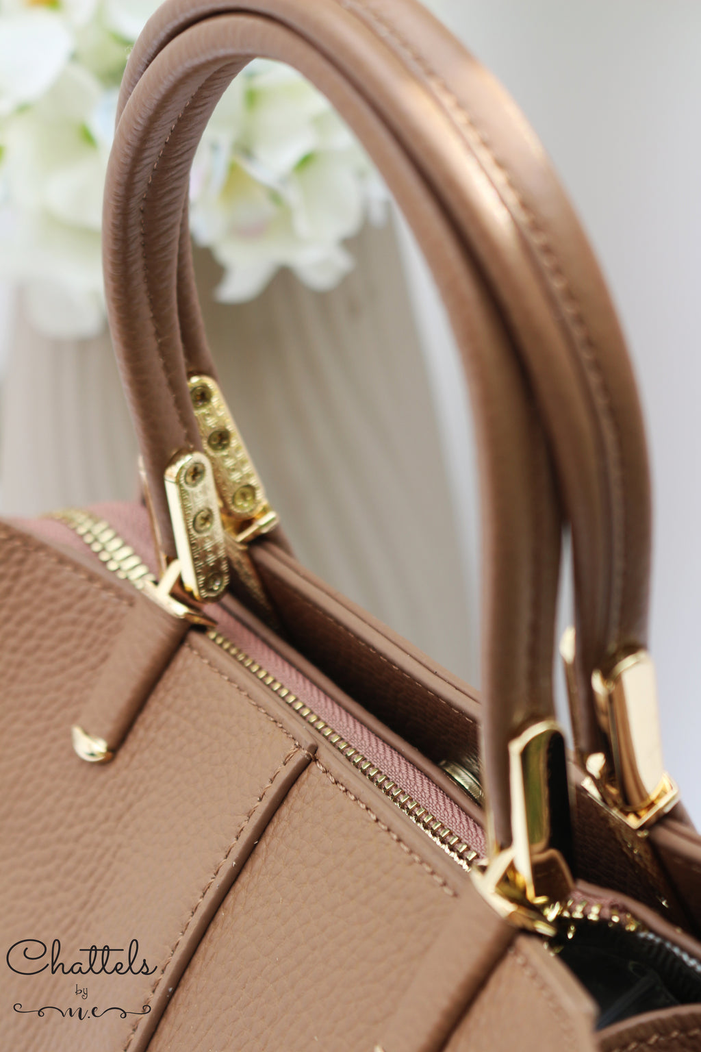 “Katlynne Leather Bag” (Brown)