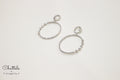 “Stella Round Drop Earrings" (Silver)