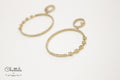 “Stella Round Drop Earrings" (Gold)