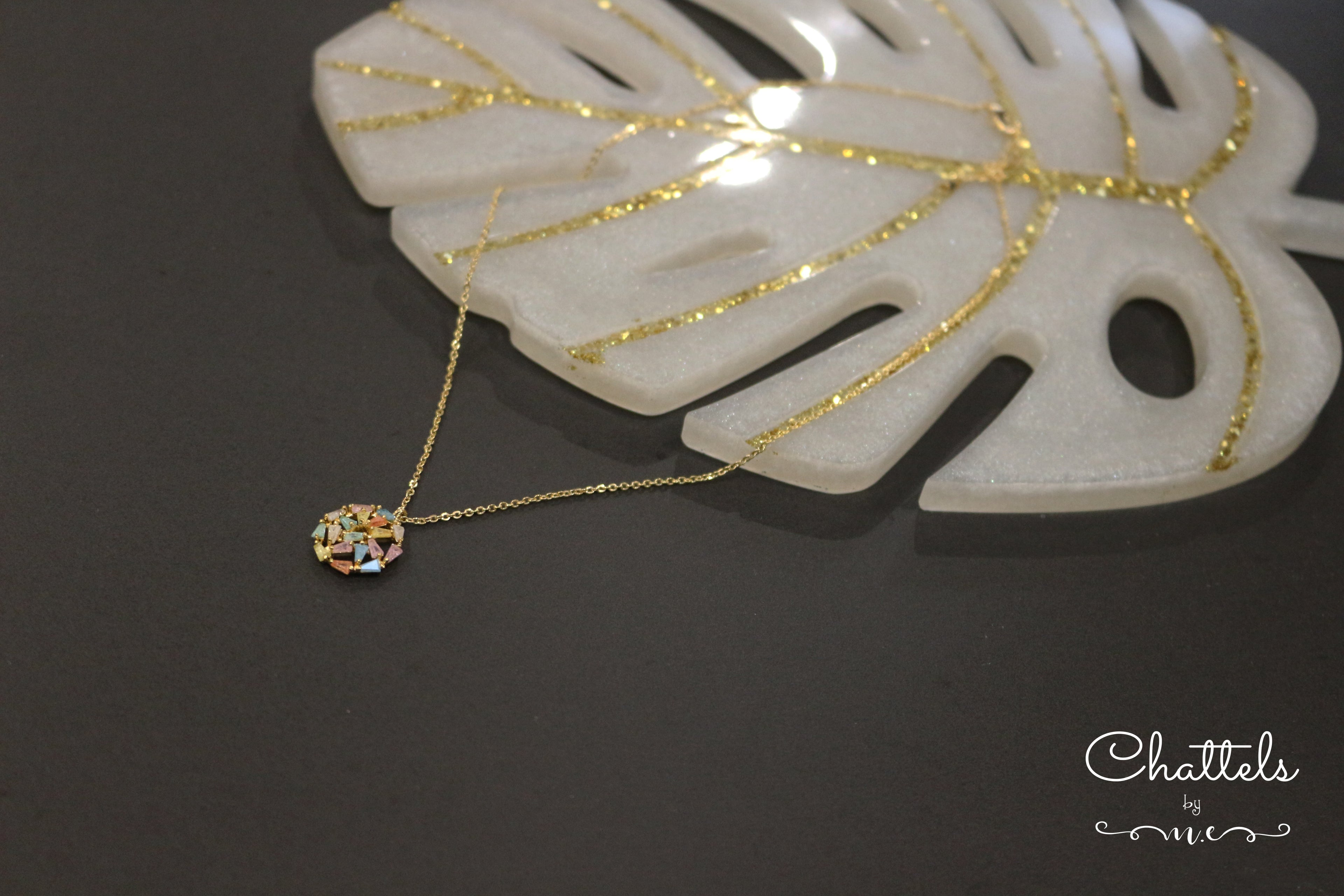 “Mirella Multi-Color Round Shaped Necklace"