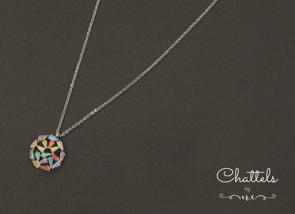 “Mirella Multi-Color Round Shaped Necklace"