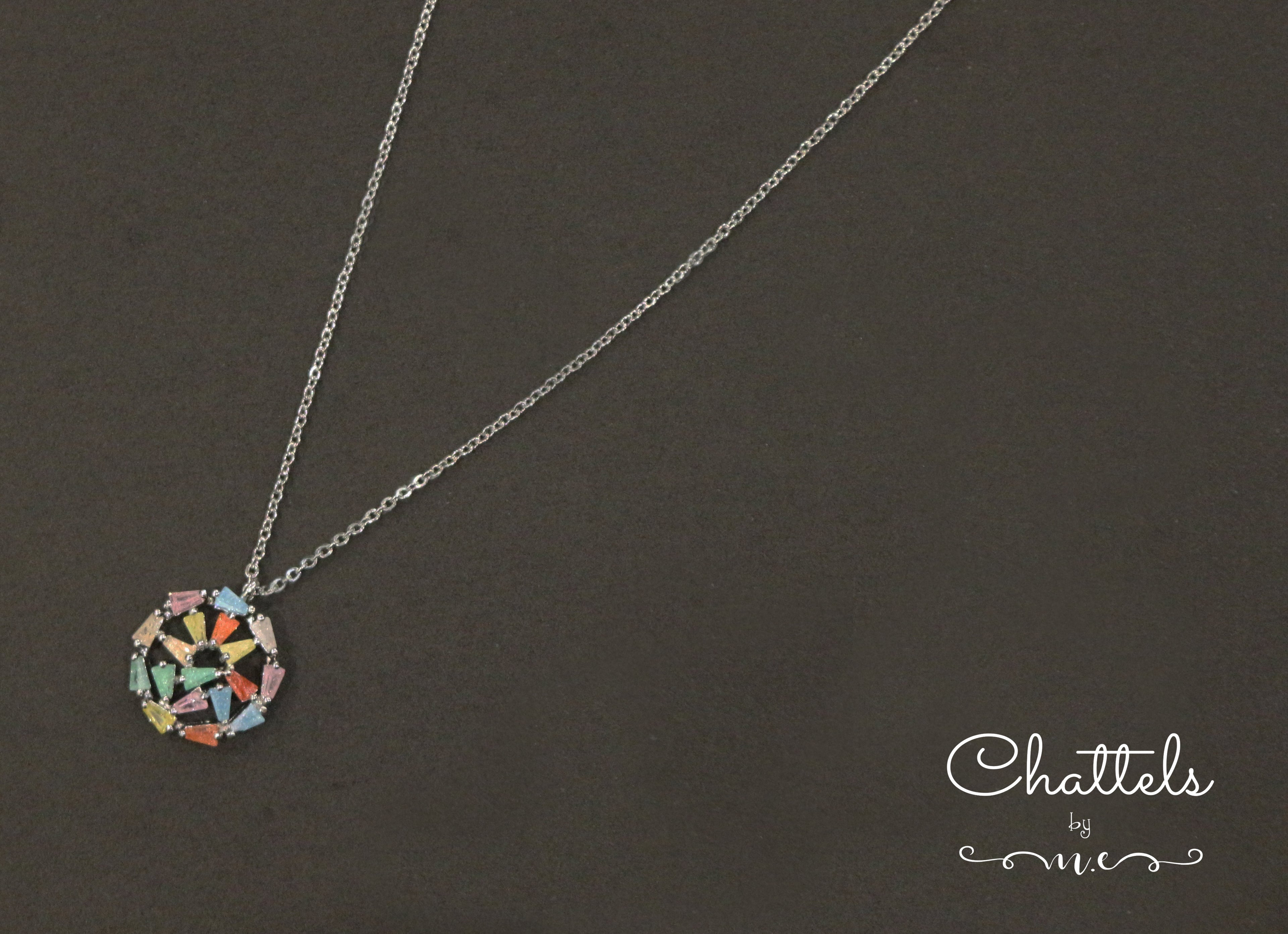 “Mirella Multi-Color Round Shaped Necklace"