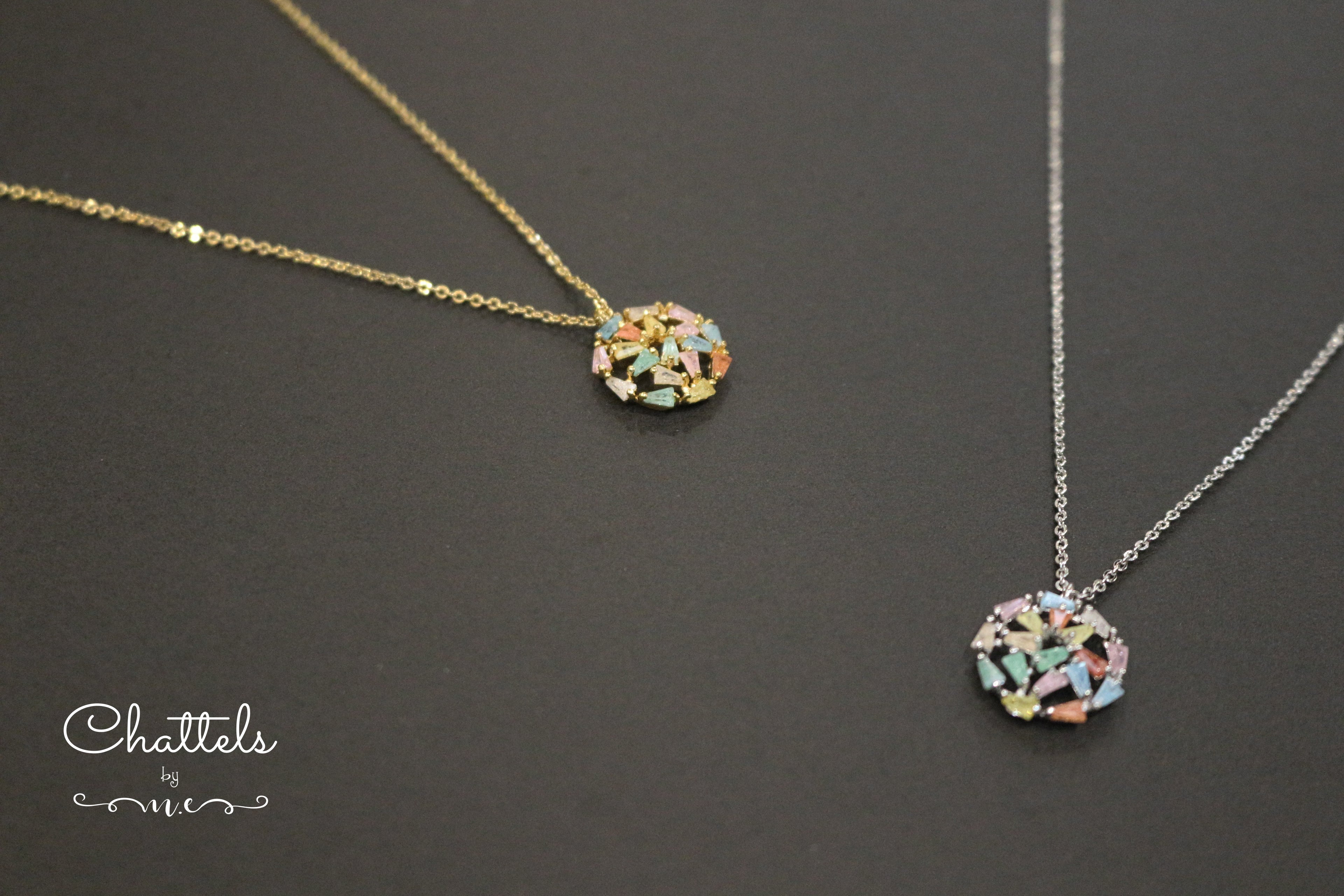“Mirella Multi-Color Round Shaped Necklace"
