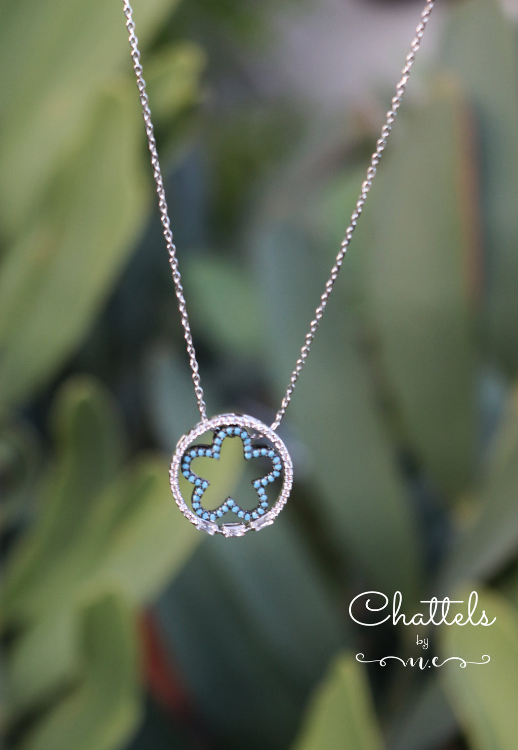 "Brunnera Necklace" (Silver)