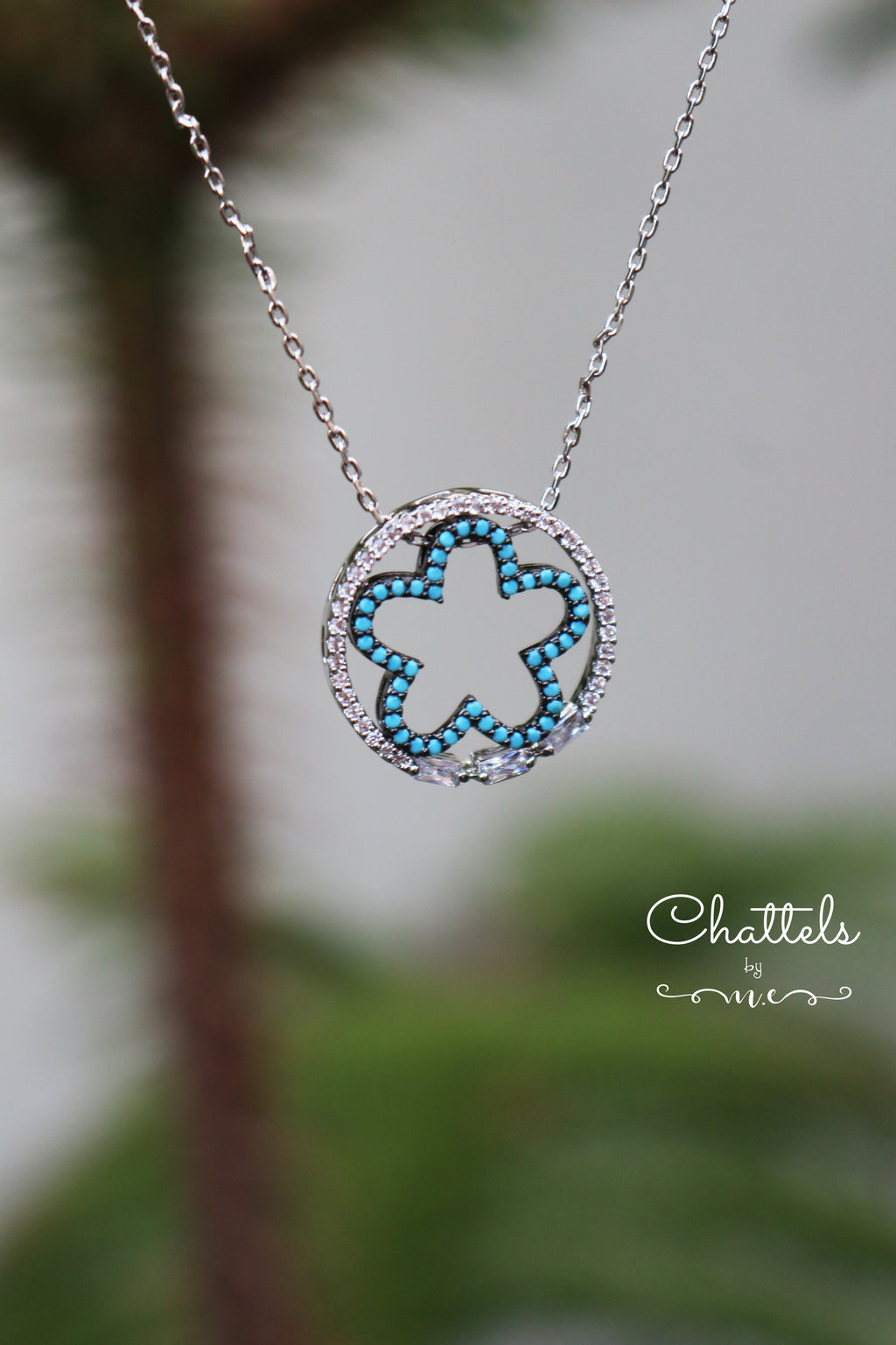 "Brunnera Necklace" (Silver)