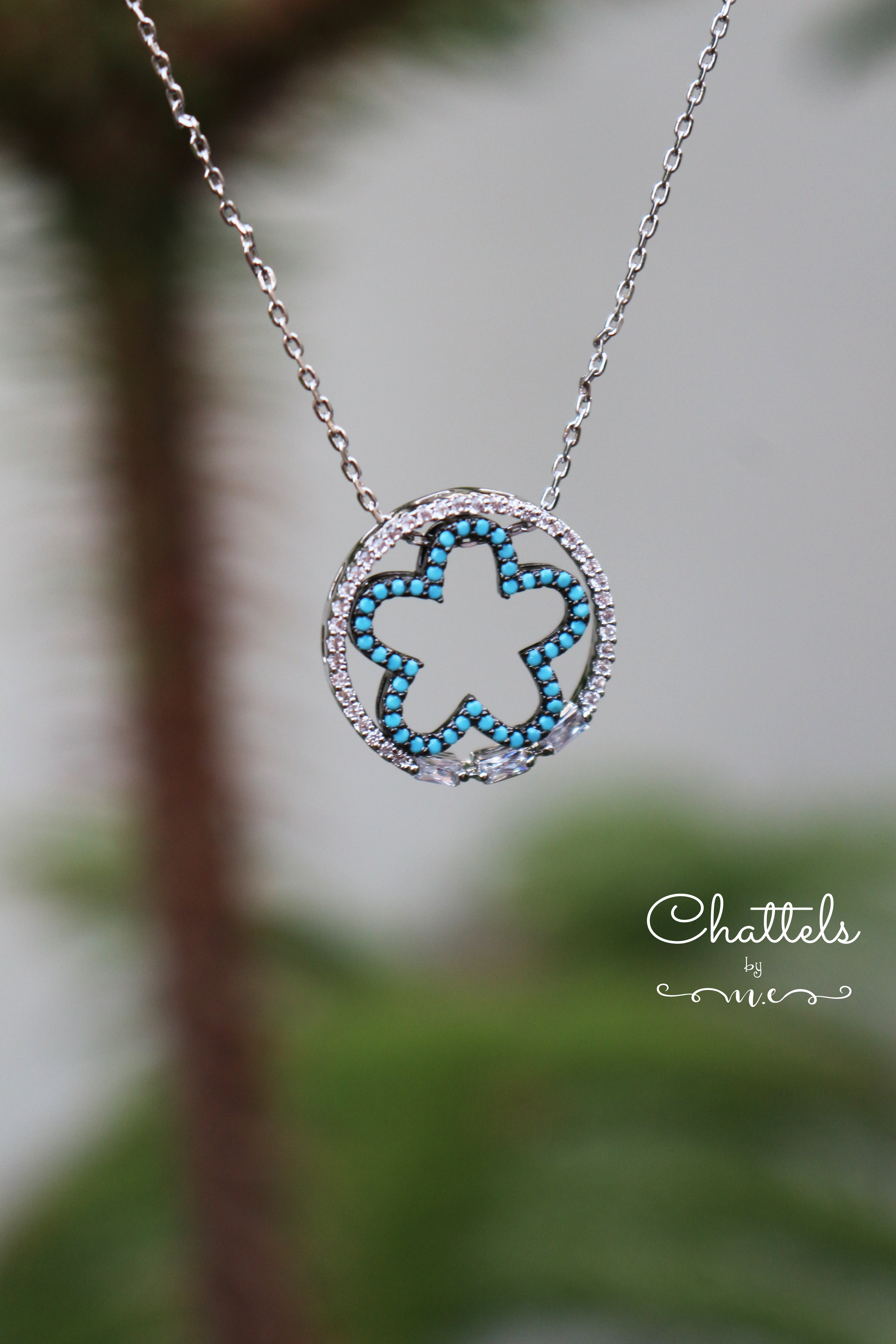 "Brunnera Necklace" (Silver)