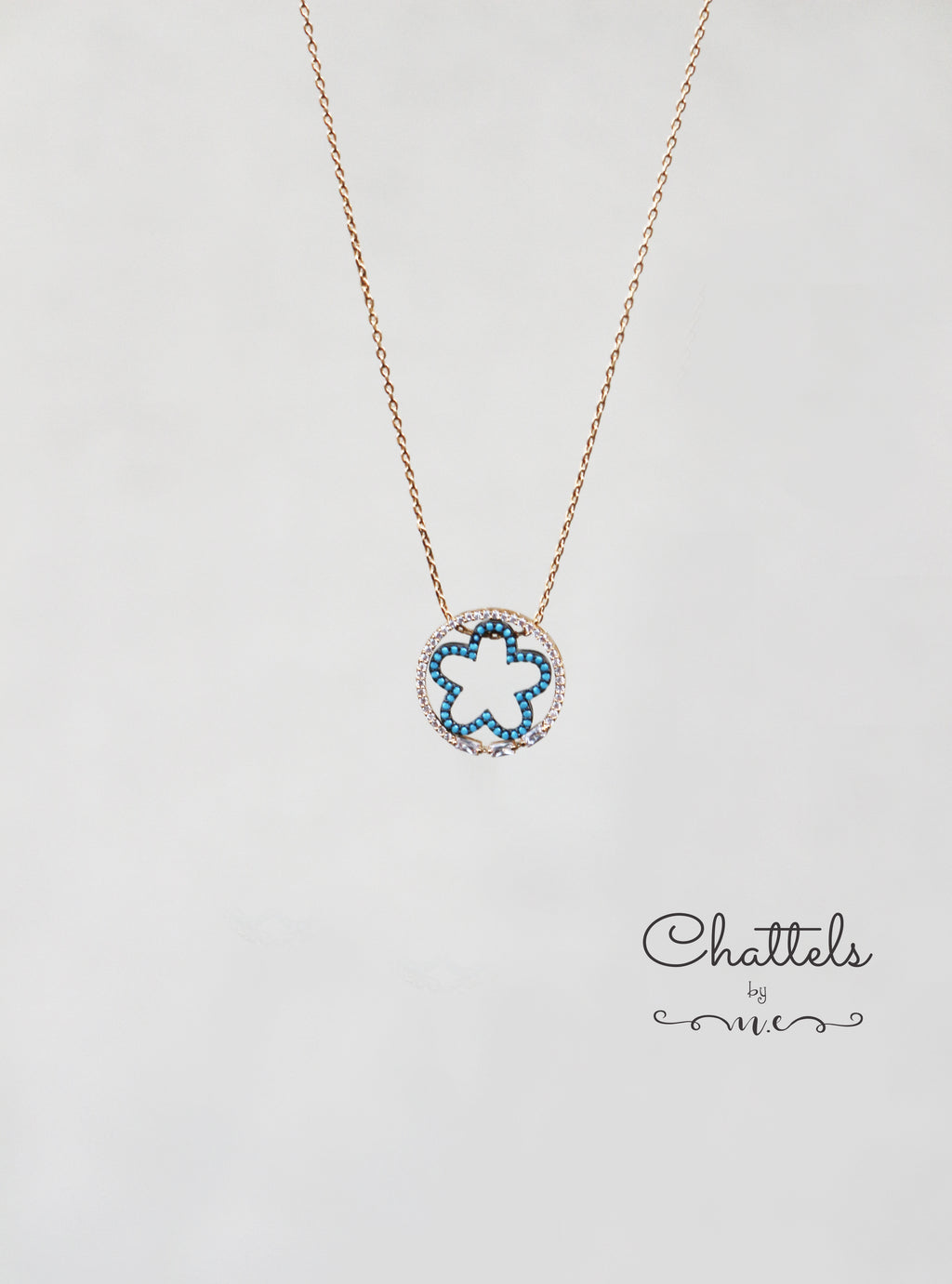 "Brunnera Necklace" (Gold)