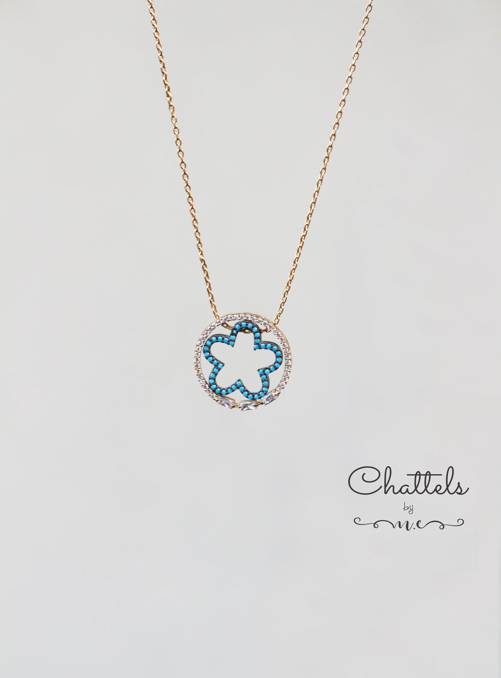 "Brunnera Necklace" (Gold)