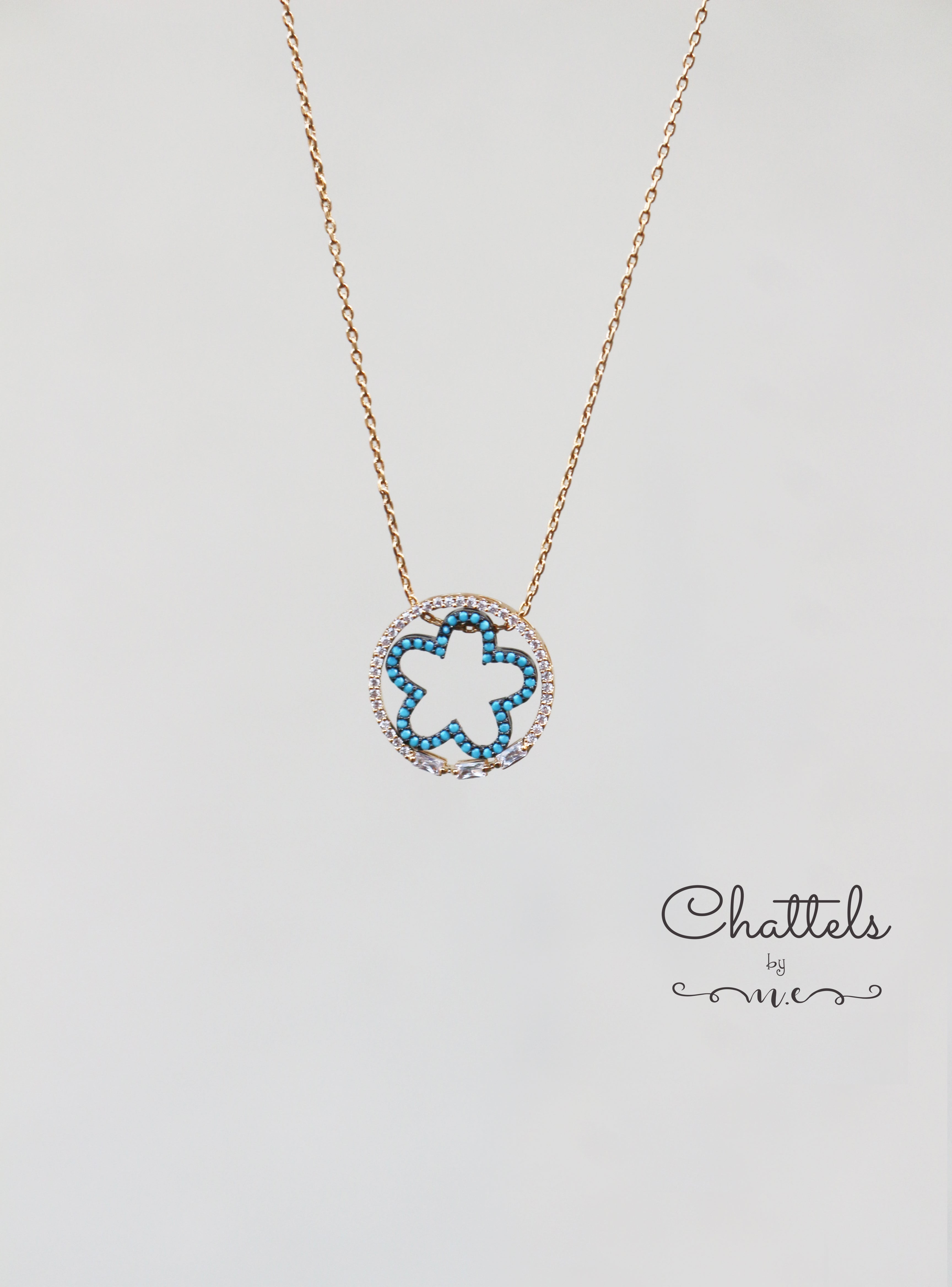 "Brunnera Necklace" (Gold)